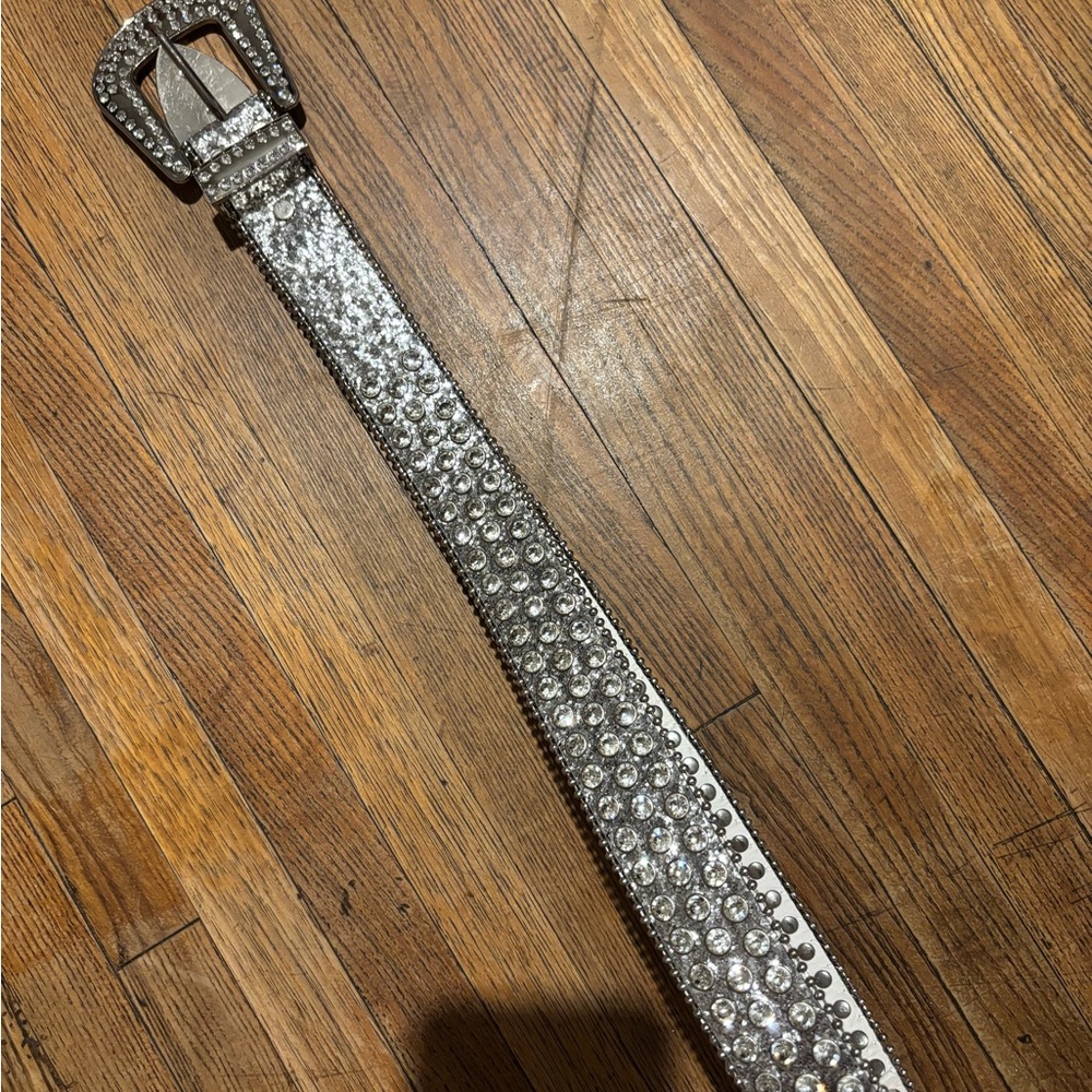 Elegant Silver Rhinestone Belt